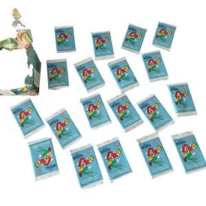 Pro Set The Little Mermaid Trading Cards 17 Sealed Packs 1991 Vintage 90s Disney